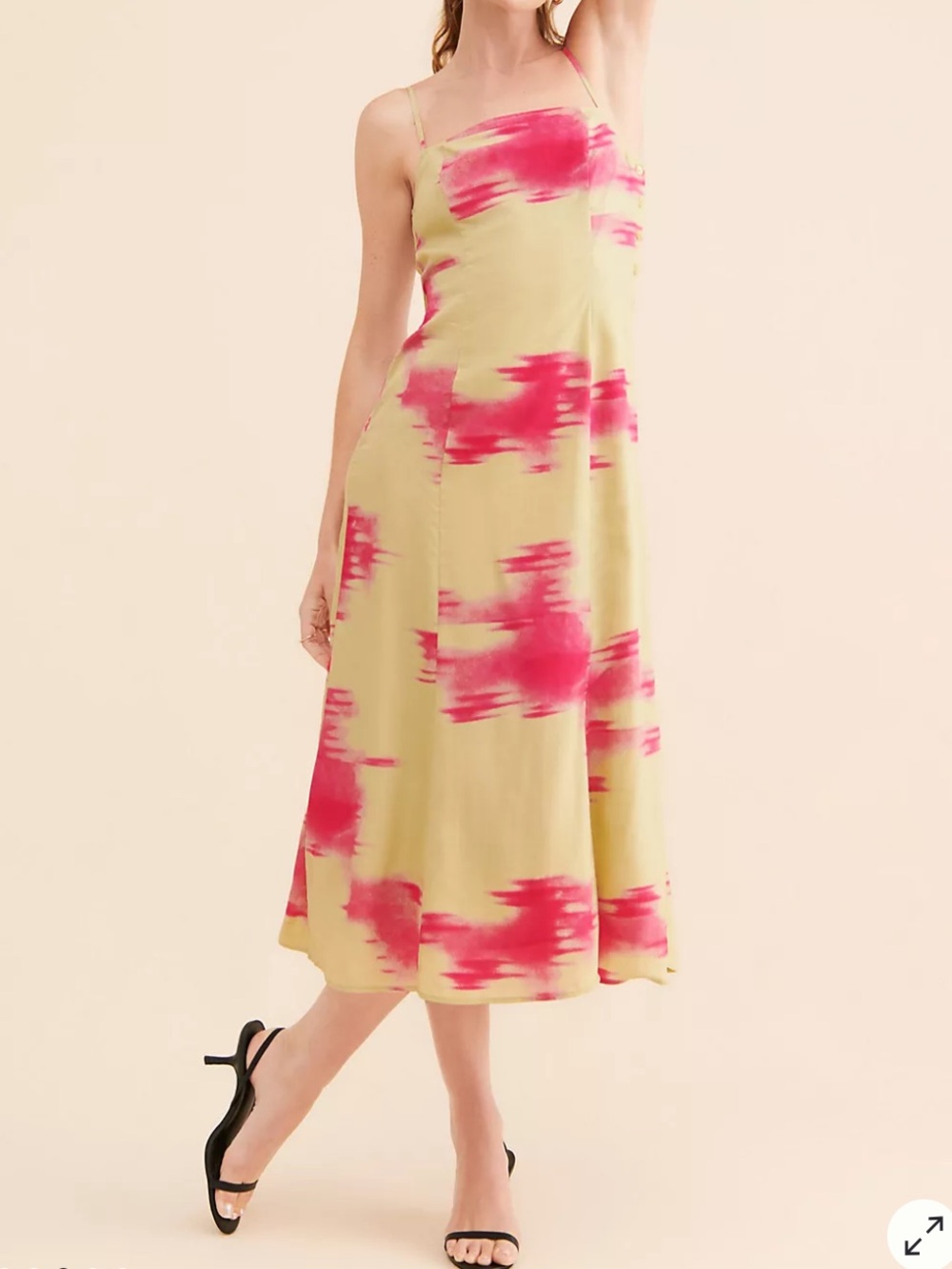 Samsoe  Midi Dress with Pink Accents